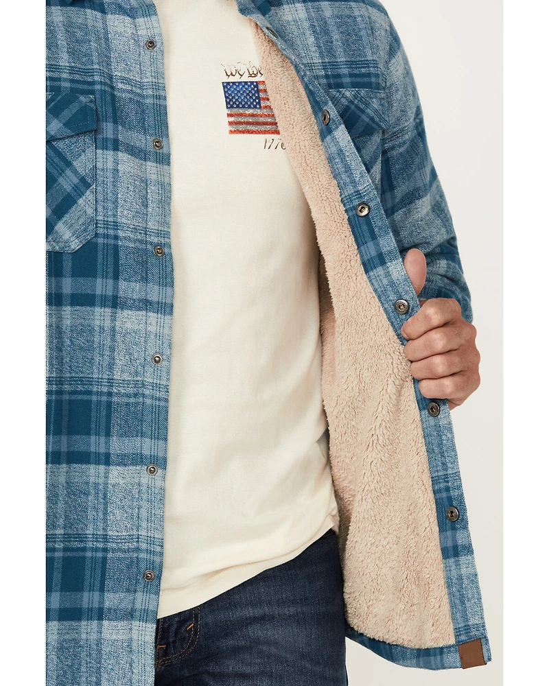 Dakota Grizzly Men's Ivan Plaid Print Sherpa Lined Shirt Jacket