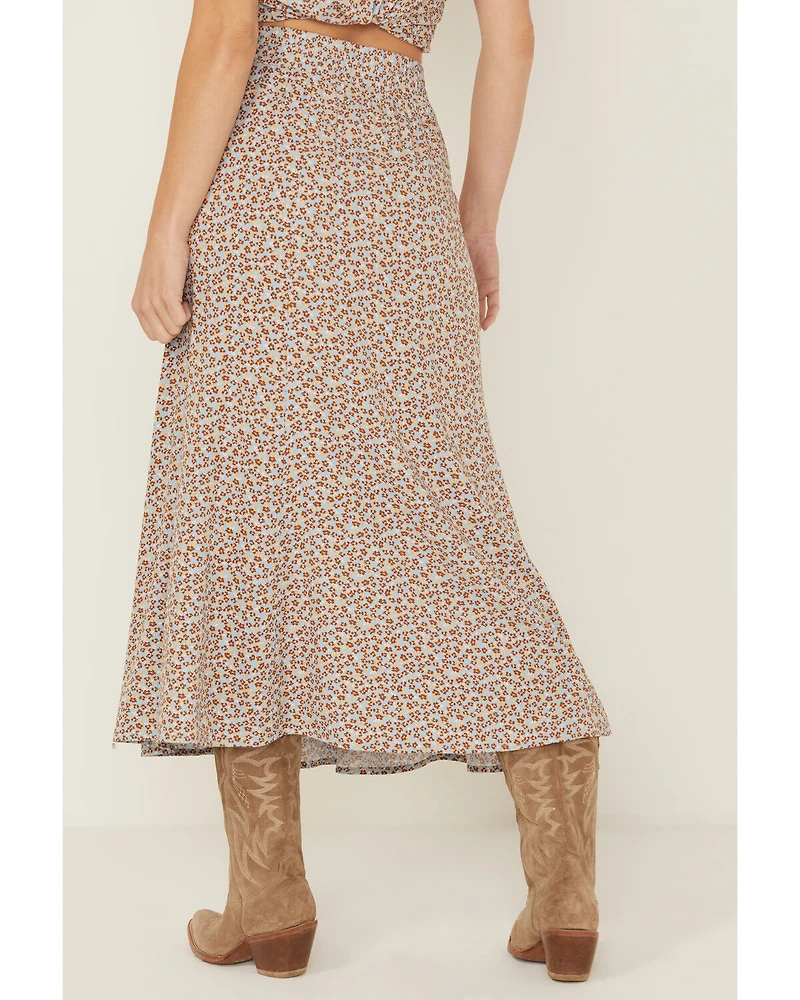 Idyllwind Women's Richardson Floral Print Button Front Midi Skirt