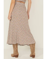 Idyllwind Women's Richardson Floral Print Button Front Midi Skirt