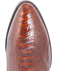 El Dorado Men's Handmade Ostrich Leg Brass Western Boots - Round Toe