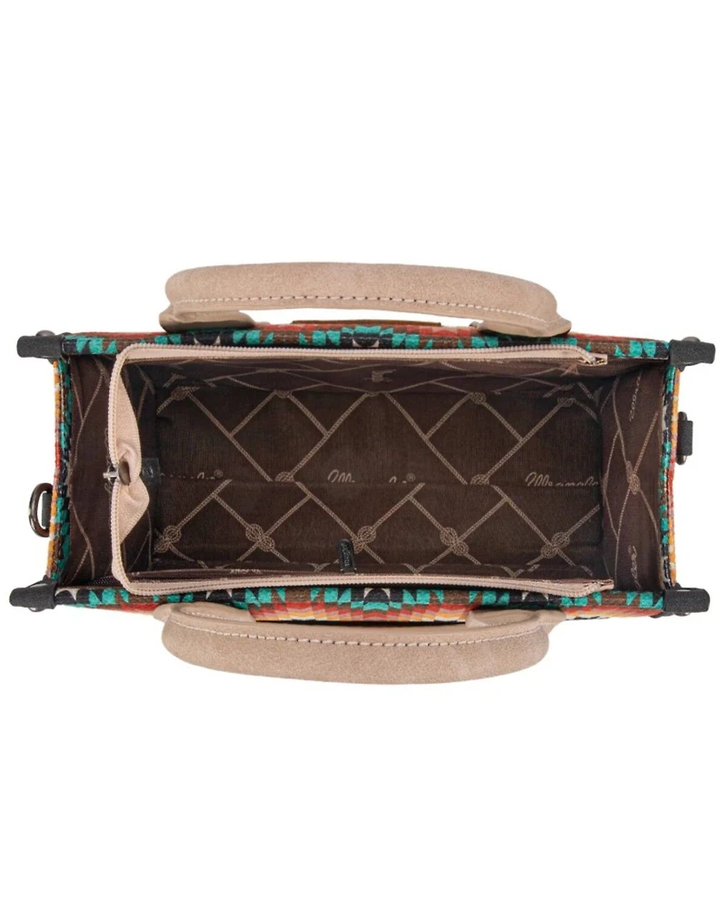 Wrangler Women's Southwestern Print Small Canvas Crossbody Bag