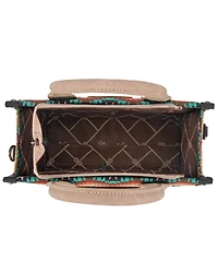 Wrangler Women's Southwestern Print Small Canvas Crossbody Bag