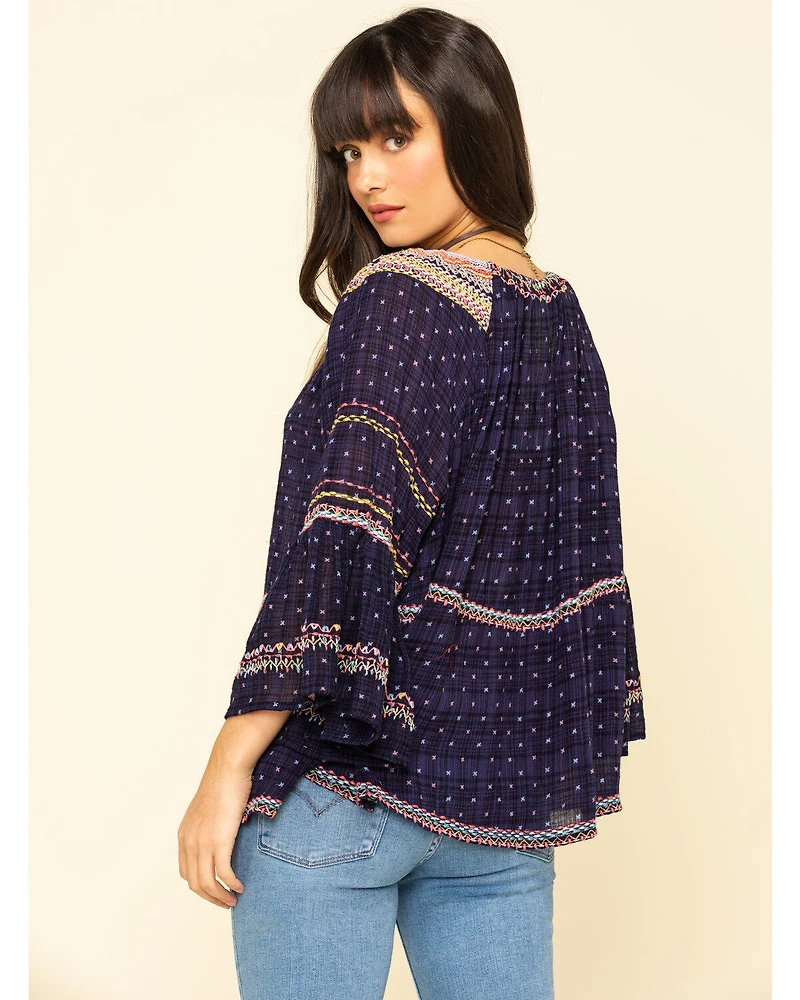 Free People Women's Talia Embroidered Blouse
