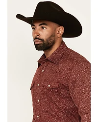 Wrangler Retro Men's Printed Long Sleeve Snap Western Shirt