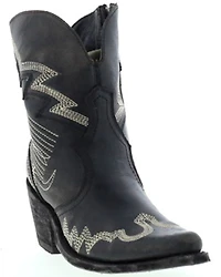 Liberty Black Women's Side Bug & Wrinkle Mosel Short Western Boots - Snip Toe