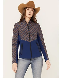 RANK 45® Women's Fannie Geo Print Softshell Jacket