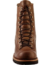 Chippewa Waterproof 8" Logger Boots - Plain Toe