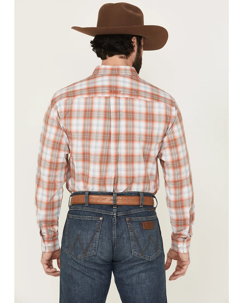 Ariat Men's Wallis Pro Series Plaid Print Long Sleeve Button-Down Stretch Western Shirt
