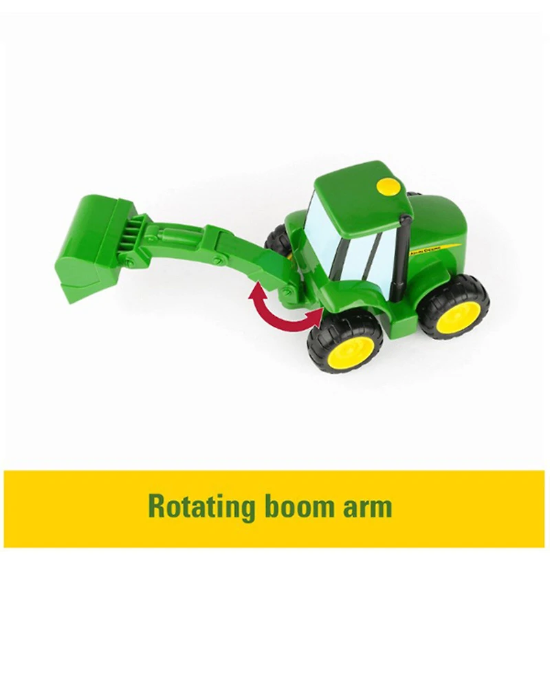 John Deere Lights & Sounds Farmin' Friends Toy Hauling Set with Truck and Backhoe Tractor