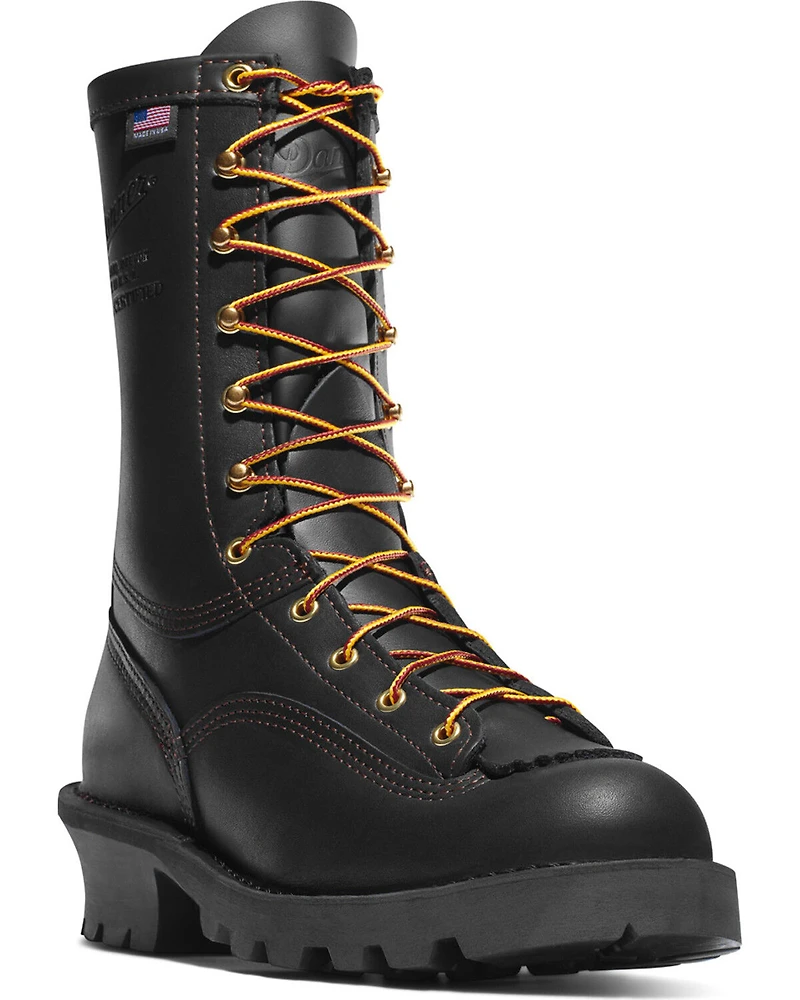 Danner Men's 10" Flashpoint II Vibram Fire Logger Outsole Work Boots - Round Toe