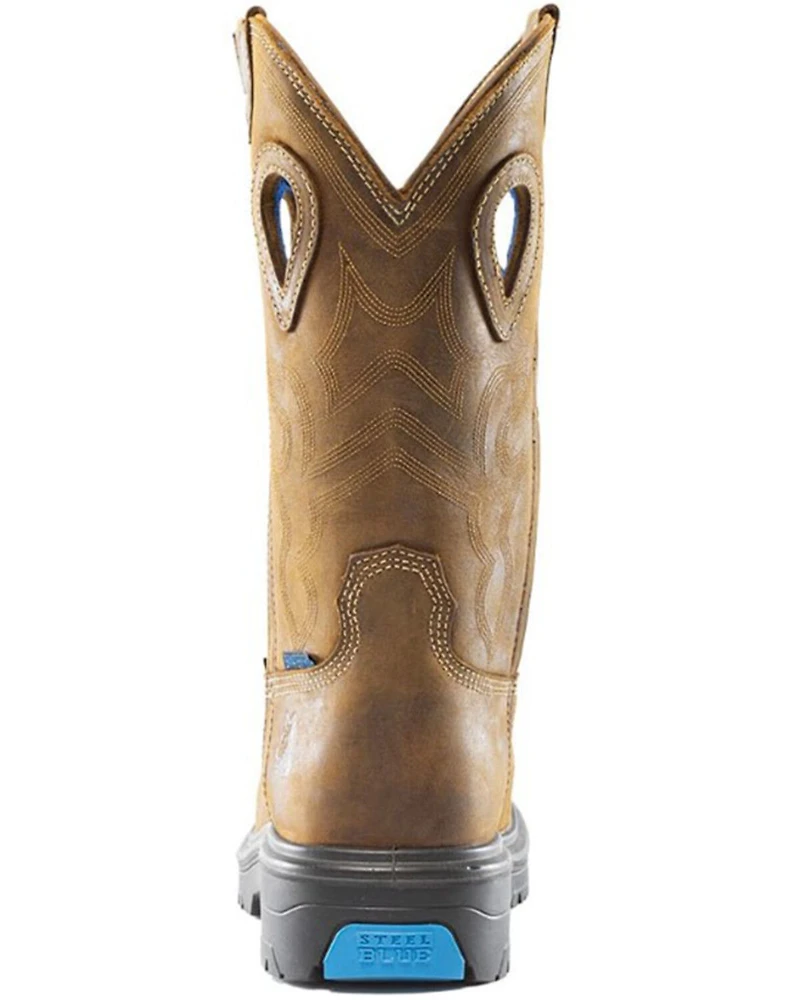 Steel Blue Men's 10" Heeler Wellington Work Boots - Toe