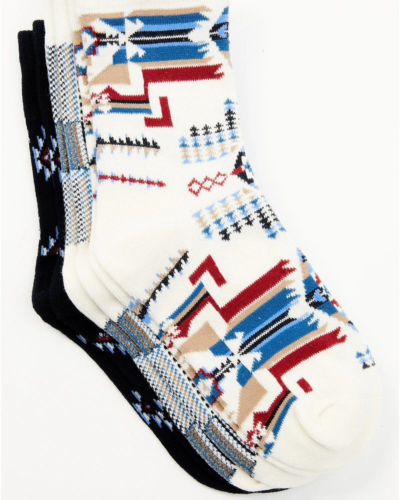 Shyanne Girls' Jesse Southwestern Crew Socks - 3-Pack