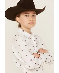 Ariat Girls' R.E.A.L Thunderbird Print Long Sleeve Stretch Snap Western Shirt
