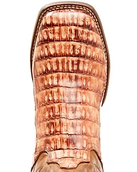 Dan Post Men's Tan Caiman Belly Western Boots - Broad Square Toe