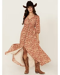 Shyanne Women's Chiffon Floral Print Maxi Dress