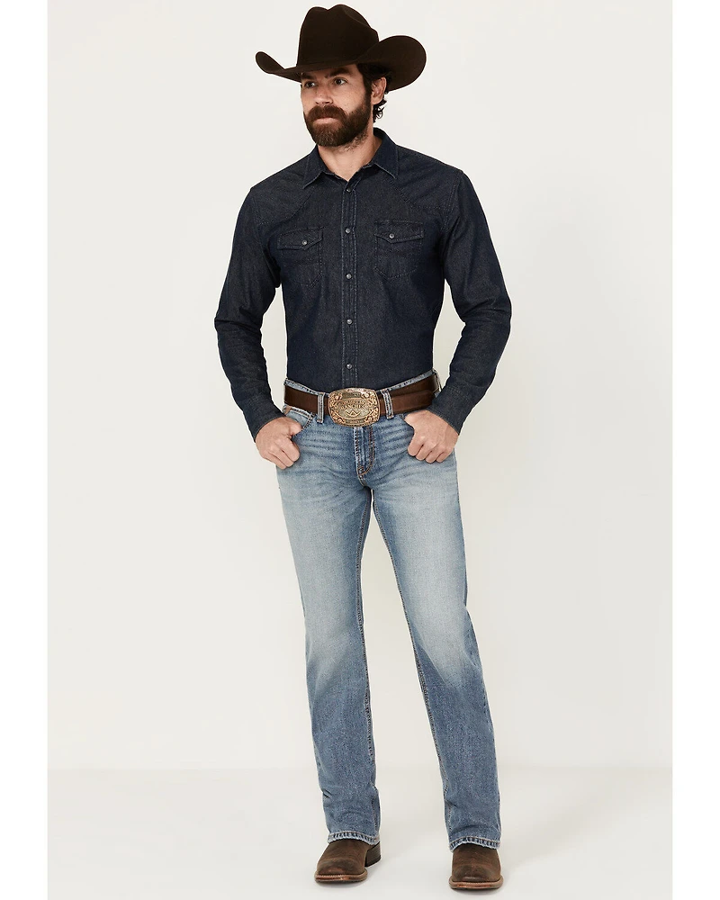 Ariat Men's Light Wash Baltimore Slim Straight Stretch Denim Jeans