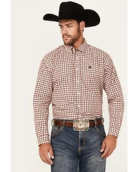 Cinch Men's Plaid Print Long Sleeve Button-Down Western Shirt
