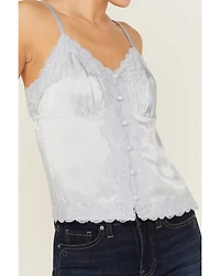 Shyanne Women's Lace Trim Satin Cami