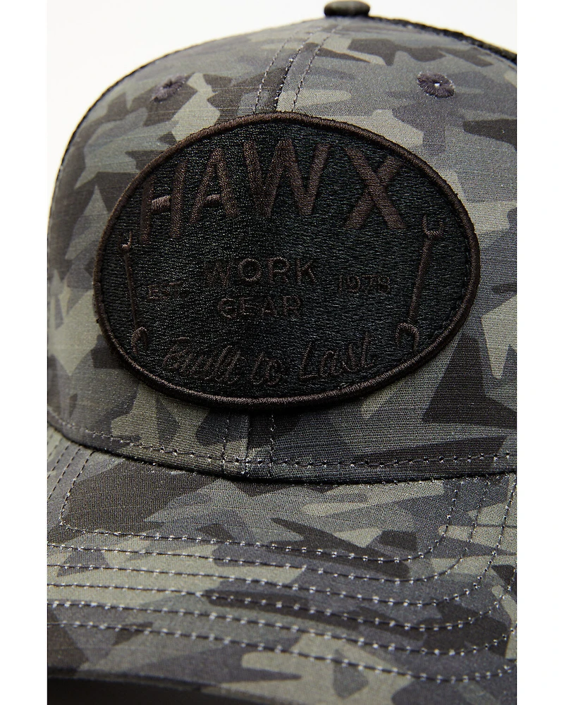 Hawx Men's Camo Print Oval Patch Ball Cap