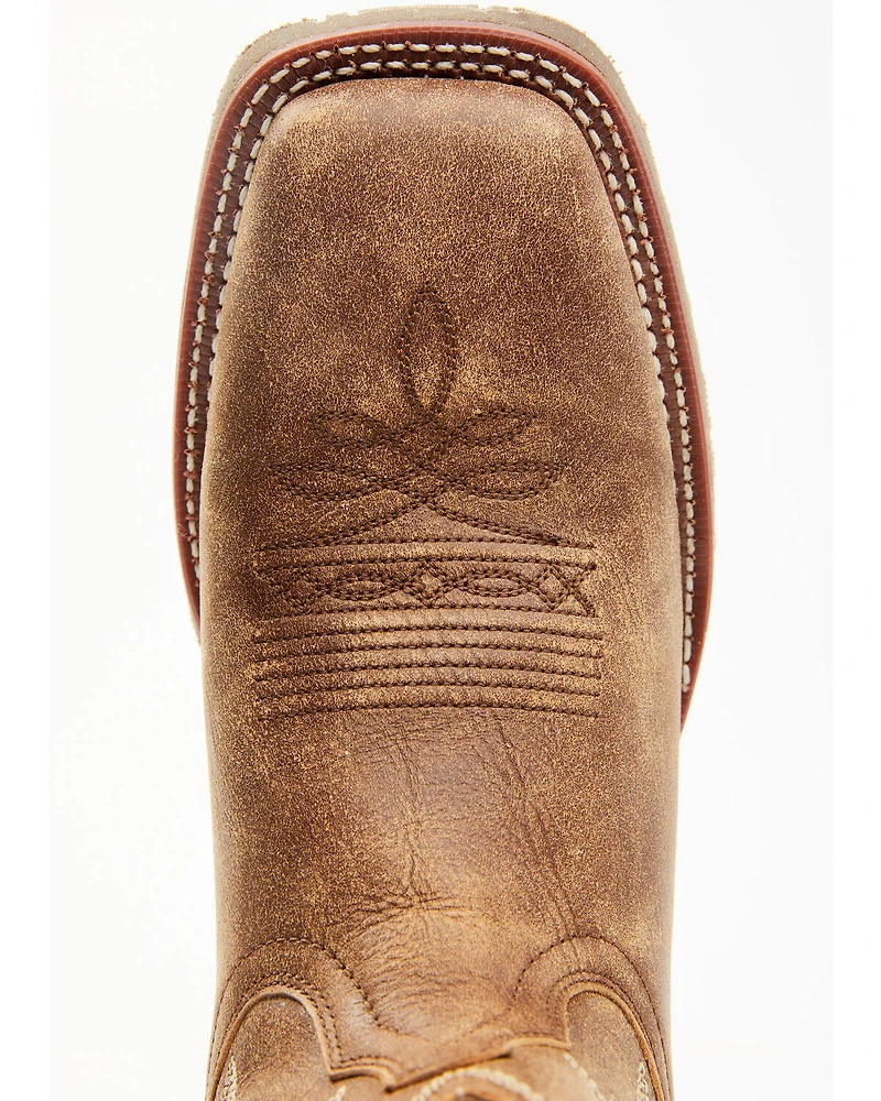 Laredo Men's Distressed Leather Western Boots - Broad Square Toe