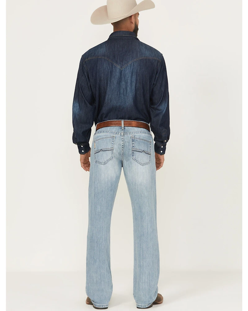 Cinch Men's Light Wash Slim Bootcut Performance Stretch Denim Jeans