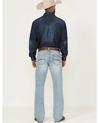Cinch Men's Light Wash Slim Bootcut Performance Stretch Denim Jeans