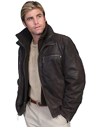 Scully Zip-Out Front & Collar Lambskin Jacket
