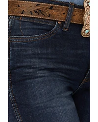 Wrangler Retro Women's Gabriella Dark Wash High Rise Trouser Stretch Denim Jeans