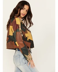 Cleo + Wolf Women's Patchwork Leather Jacket