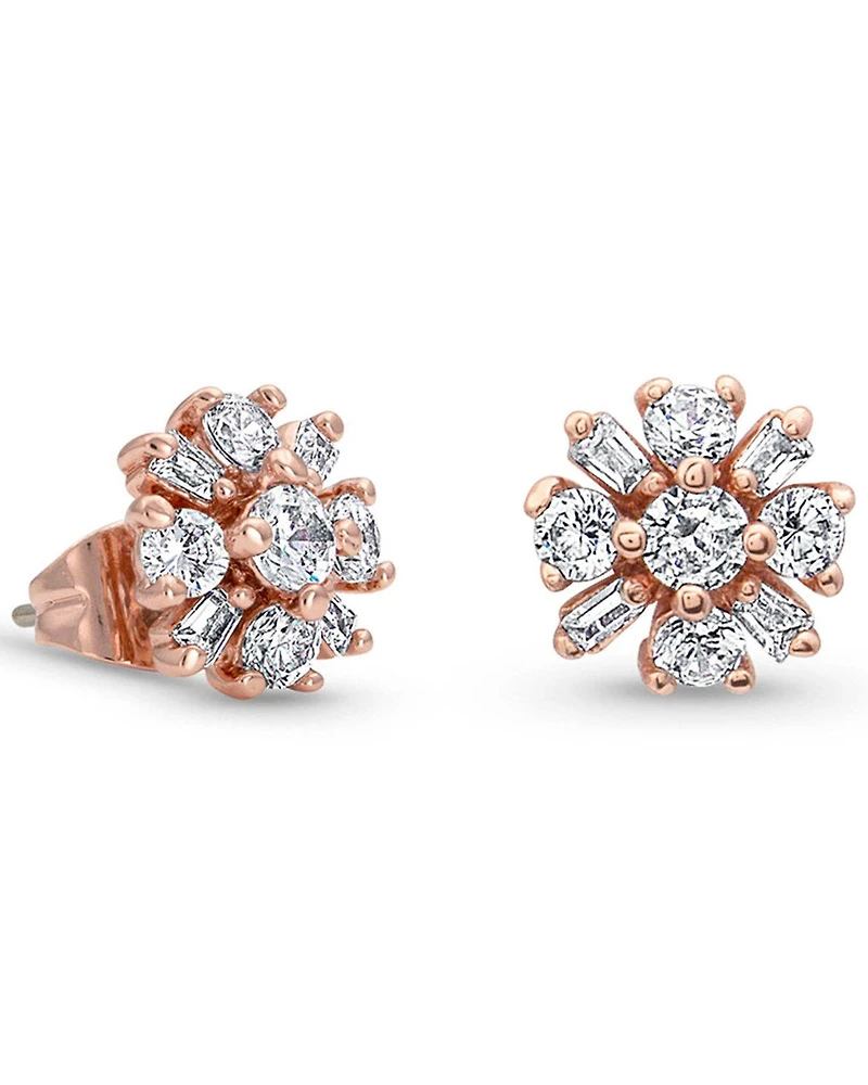 Montana Silversmiths Women's Simply Brilliant Rose Flower Earrings
