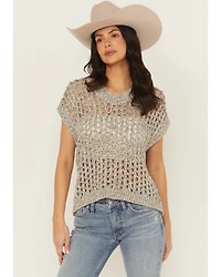 Cleo + Wolf Women's Eleanor Spacedye Open Weave Sweater Vest