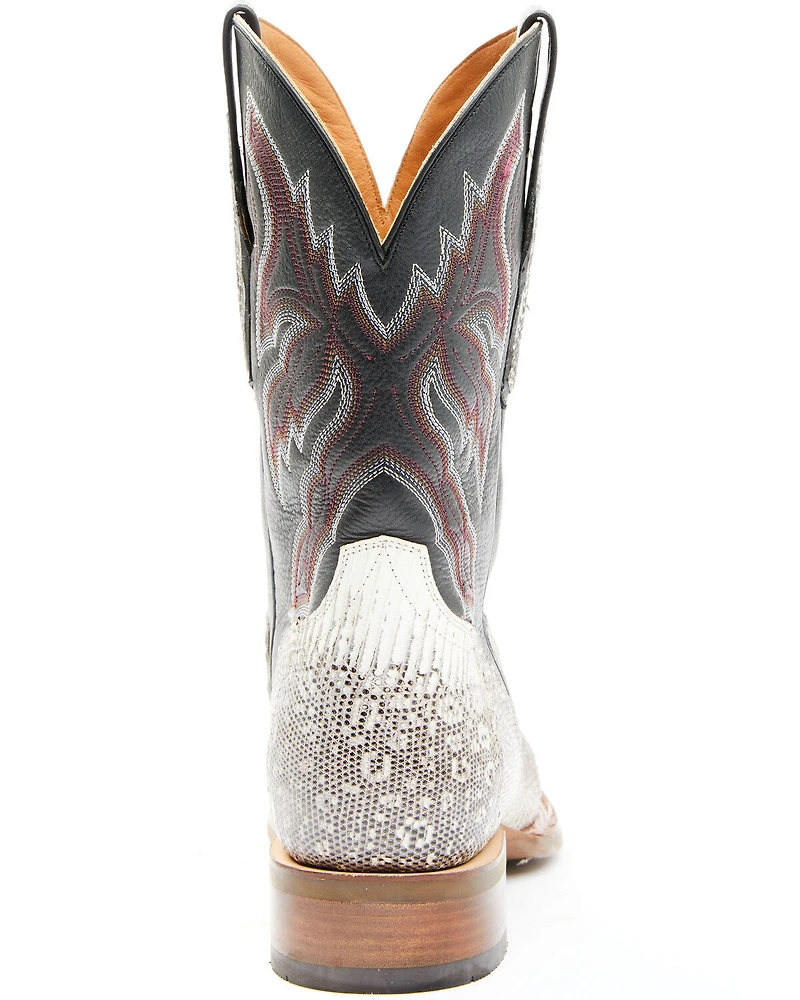 El Dorado Men's Natural Ring Tail Lizard Exotic Western Boots - Broad Square Toe