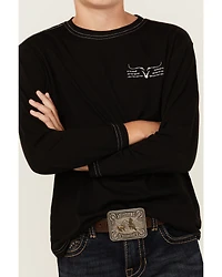Cowboy Hardware Boys' Triple Barb Ghost Long Sleeve Graphic T-Shirt