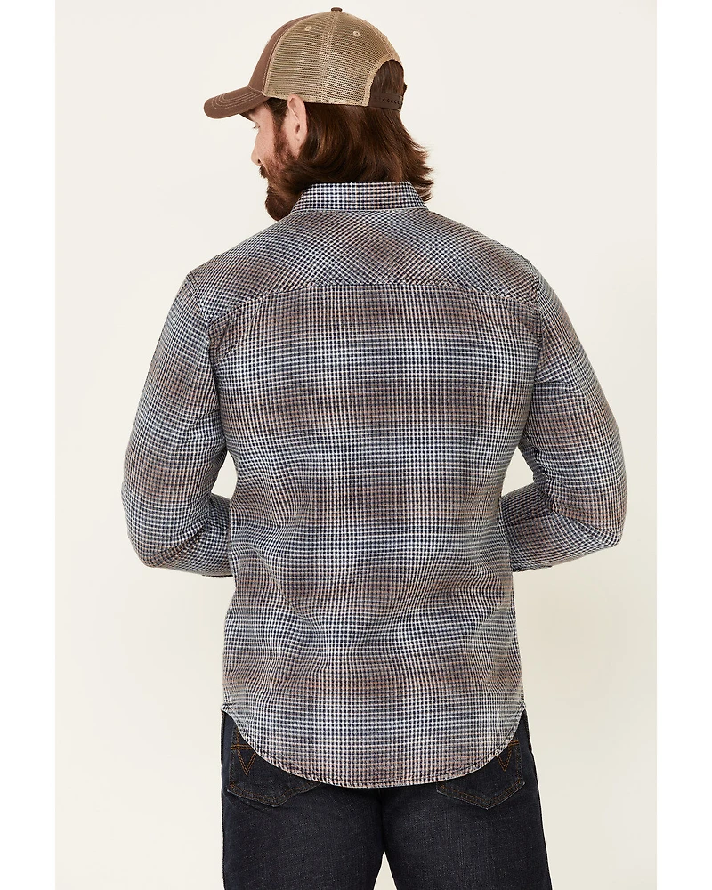 Wrangler Retro Men's Premium Check Plaid Button Down Western Shirt