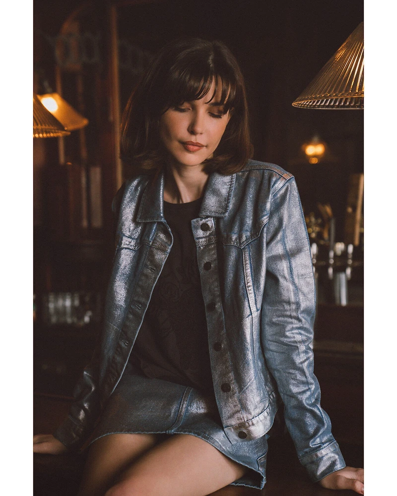 Idyllwind Women's Goldfinch Denim Foiled Jacket