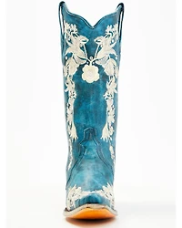 Corral Women's Floral Embroidered & Rhinestone Studded Western Boots - Snip Toe