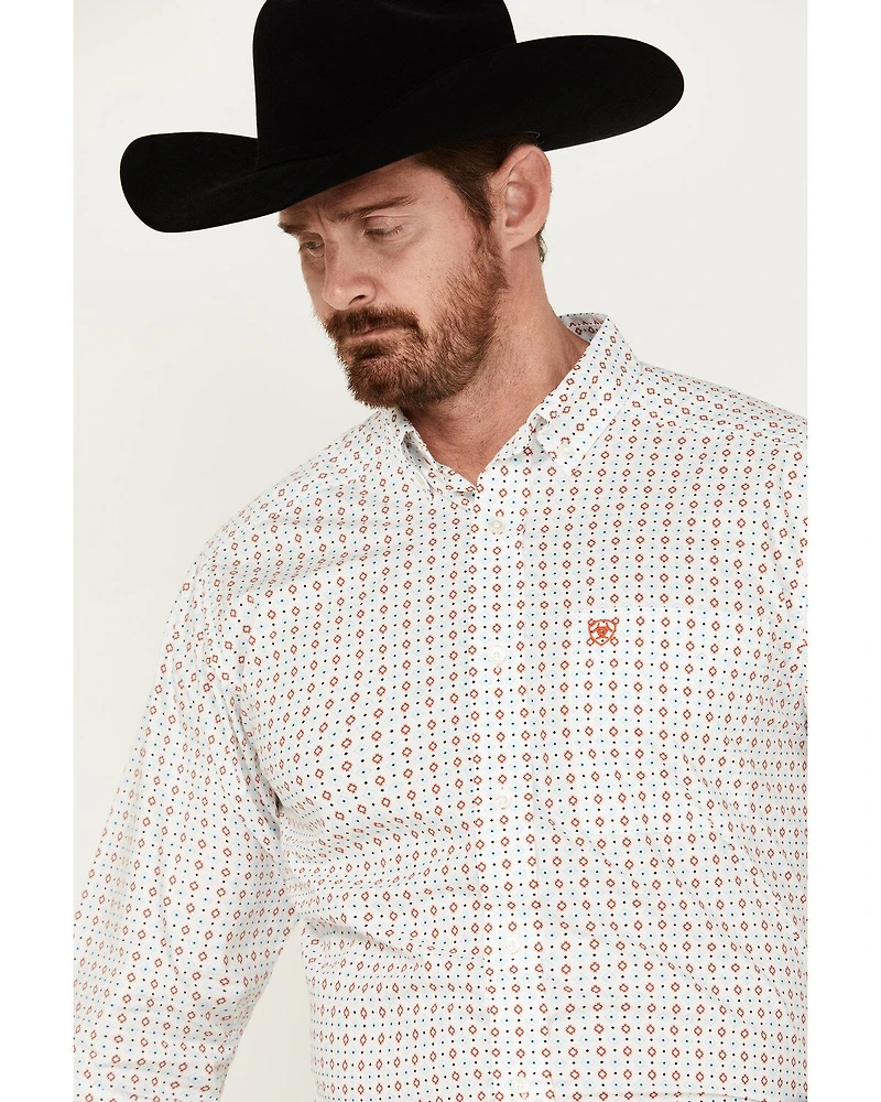Ariat Men's Kade Geo Print Long Sleeve Button-Down Western Shirt