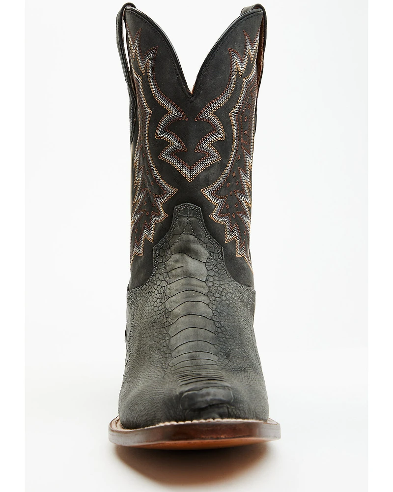 Dan Post Men's 11" Exotic Ostrich Leg Western Boots - Square Toe