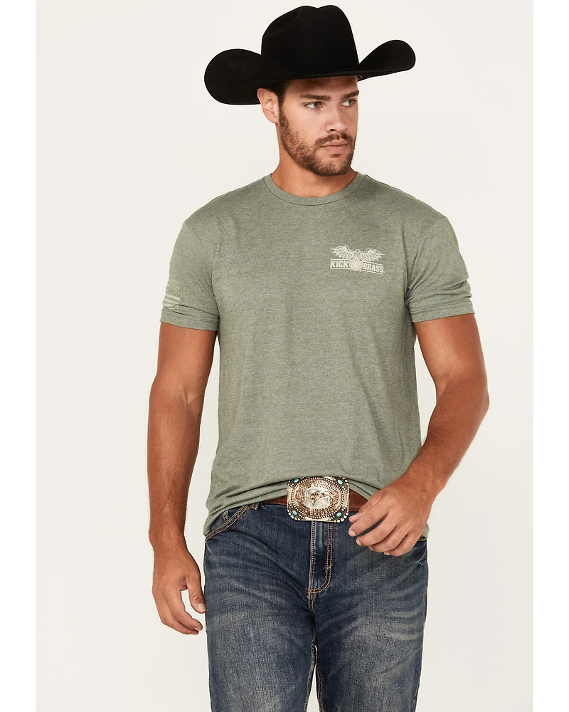 Kick Brass Men's For God and Country Short Sleeve Graphic T-Shirt