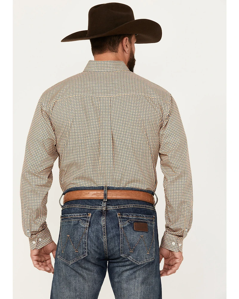Cinch Men's Geo Print Long Sleeve Button-Down Western Shirt