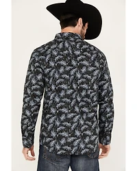 Moonshine Spirit Men's Kaanapali Floral Print Long Sleeve Snap Western Shirt