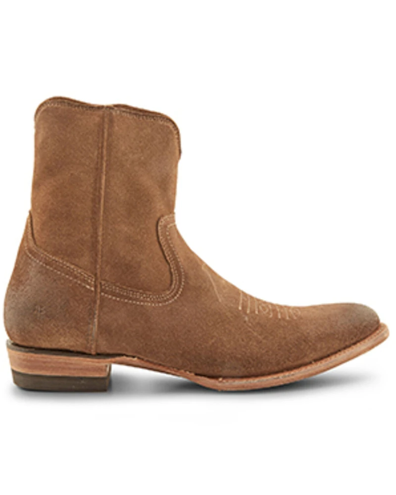 Frye Men's Austin Inside Zip Roughout Ankle Boots - Round Toe