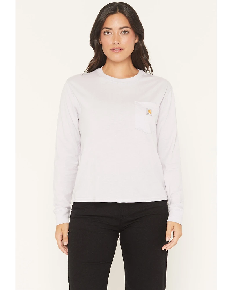 Carhartt Women's TENCEL™ Fiber Series Loose Fit Long Sleeve Crewneck Pocket T-Shirt