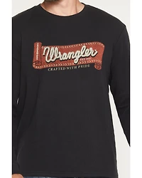 Wrangler Men's Rope Logo Waffle Knit Long Sleeve Shirt