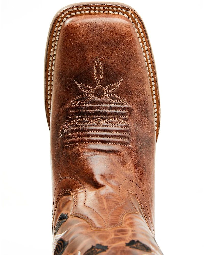 Dan Post Women's Athena Floral Embroidered Western Performance Boots - Broad Square Toe