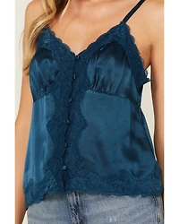 Shyanne Women's Lace Trim Satin Cami