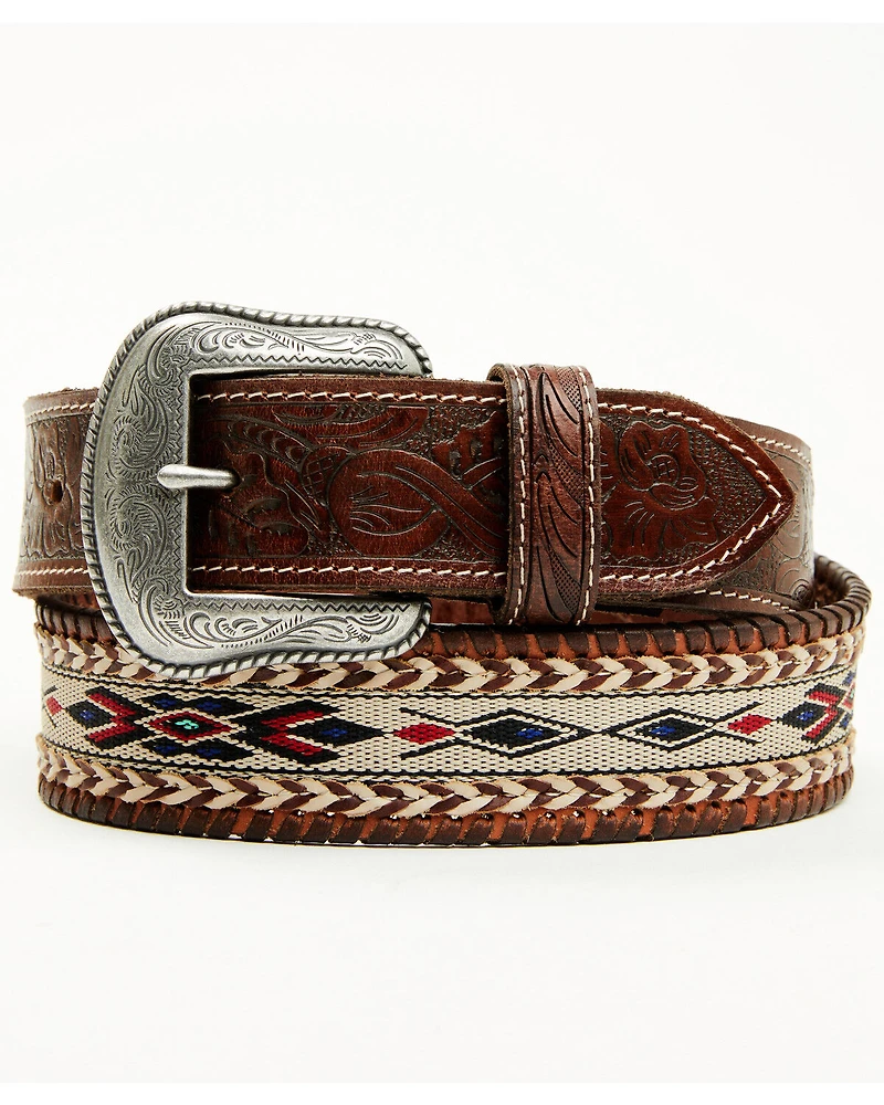 Cody James Men's Oakland Cross-Stitched Western Belt