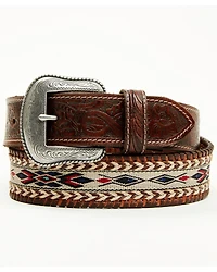Cody James Men's Oakland Cross-Stitched Western Belt