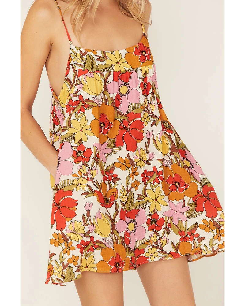 Show Me Your Mumu Women's Oasis Floral Print Mini Dress