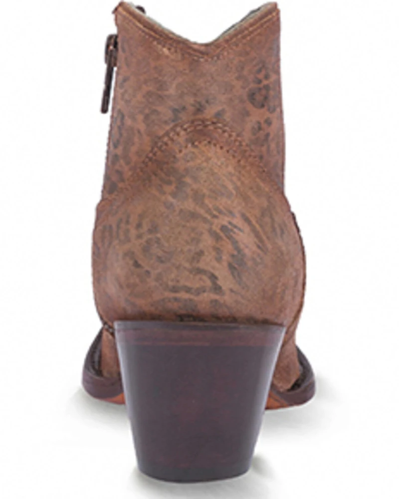 Corral Women's Cheetah Print Suede Booties - Round Toe